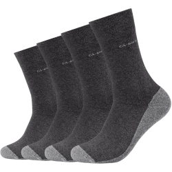 4er Pack camano Soft Walk Socken 0008 - anthracite 35-38
