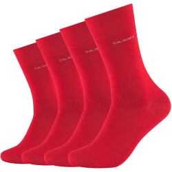 4er Pack camano Soft Crew Socken 3500 - true red 39-42