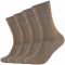 4er Pack camano Soft Crew Socken 0039 - camel 43-46