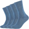 4er Pack camano Soft Crew Socken 0033 - denim melange 39-42
