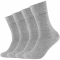 4er Pack camano Soft Crew Socken 0010 - grey 43-46