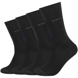 4er Pack camano Soft Crew Socken 0005 - black 47-49