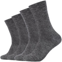 4er Pack camano Soft Tex Wollsocken 0003 - grey 35-38