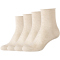4er Pack camano Cotton Fine Rolled Cuff Socken Damen Damen 0065 - desert melange 35-38