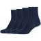 4er Pack camano Cotton Fine Rolled Cuff Socken Damen Damen 0030 - blue 35-38