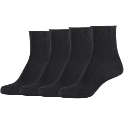 4er Pack camano Cotton Fine Rolled Cuff Socken Damen...