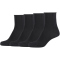 4er Pack camano Cotton Fine Rolled Cuff Socken Damen Damen 0005 - black 35-38