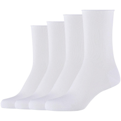 4er Pack camano Cotton Fine Rolled Cuff Socken Damen...