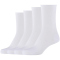 4er Pack camano Cotton Fine Rolled Cuff Socken Damen Damen 0001 - white 35-38
