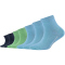 7er Pack camano Soft Bio-Baumwoll Quarter Socken Kinder 5230 - baltic sea 35-38