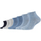 7er Pack camano Soft Bio-Baumwoll Quarter Socken Kinder 0024 - jeans mix 31-34