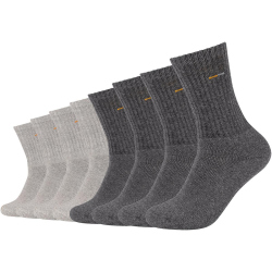 8er Pack camano Baumwolle Tennissocken 0010 - grey 35-38