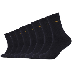 8er Pack camano Baumwolle Tennissocken 0005 - black 35-38