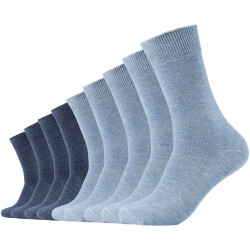 9er Pack camano Comfort Baumwoll Crew Socken 0099 - stone...