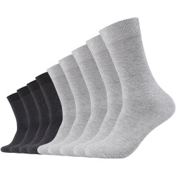 9er Pack camano Comfort Baumwoll Crew Socken 0010 - grey...