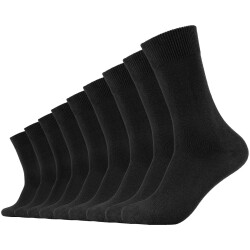 9er Pack camano Comfort Baumwoll Crew Socken 0005 - black...