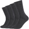 4er Pack camano Soft Bio-Baumwolle Crew Socken Herren 0008 - anthracite melange 39-42