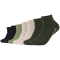 7er Pack camano Soft Bio-Baumwoll Quarter Socken 7900 - dark olive melange 35-38