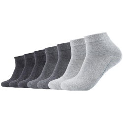 7er Pack camano Soft Bio-Baumwoll Quarter Socken 0049 -...