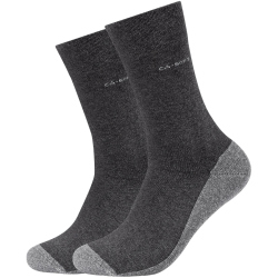 2er Pack camano Soft Walk Socken 0008 - anthracite 35-38
