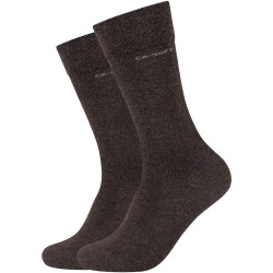 2er Pack camano Soft Crew Socken 8997 - dark brown...