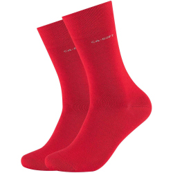 2er Pack camano Soft Crew Socken 0041 - true red 39-42