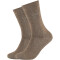 2er Pack camano Soft Crew Socken 0039 - caramel melange 35-38