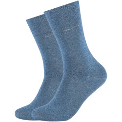 2er Pack camano Soft Crew Socken 0033 - denim melange 35-38