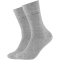 2er Pack camano Soft Crew Socken 0010 - light grey melange 35-38