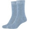 2er Pack camano Silky Feeling Crew Socken Damen 0099 - stone melange 35-38