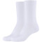 2er Pack camano Silky Feeling Crew Socken Damen 0001 - white 35-38