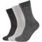 3er Pack camano Comfort Baumwoll Crew Socken 9703 - dark grey mix 35-38