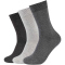 3er Pack camano Comfort Baumwoll Crew Socken 9703 - dark grey mix 43-46
