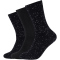 3er Pack camano Comfort Baumwoll Crew Socken 0100 - white confetti 35-38