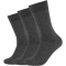 3er Pack camano Comfort Baumwoll Crew Socken 0008 - anthracite 35-38