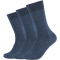 3er Pack camano Comfort Baumwoll Crew Socken 0006 - jeans 43-46