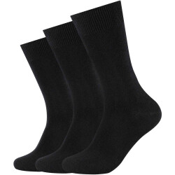 3er Pack camano Comfort Baumwoll Crew Socken 0005 - black...