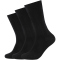 3er Pack camano Comfort Baumwoll Crew Socken 0005 - black 43-46