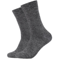 2er Pack camano Soft Tex Wollsocken 0003 - light grey 35-38