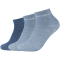 3er Pack camano Soft Quarter Socken 0033 - denim melange 43-46