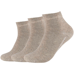 3er Pack camano Soft Quarter Socken 0018 - sand melange...