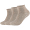 3er Pack camano Soft Quarter Socken 0018 - sand melange 35-38