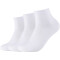 3er Pack camano ca-Soft Quarter Socken 1000 - white 47-49