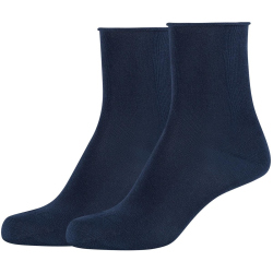 2er Pack camano Cotton Fine Rolled Cuff Socken Damen...