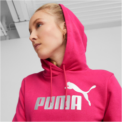 PUMA Ess+ Metallic Logo Hoodie Damen 96 - orchid shadow S