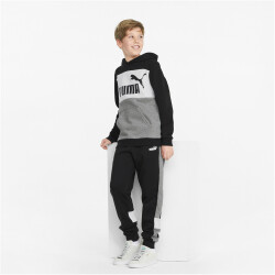 PUMA Ess+ Metallic Colorblock Fleece-Jogginghose Jungen 01 - PUMA black 164