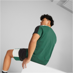 PUMA Ess+ Metallic Block T-Shirt Herren 37 - vine M