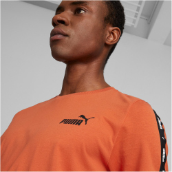 PUMA Ess+ Metallic Tape T-Shirt Herren 94 - chili powder XL
