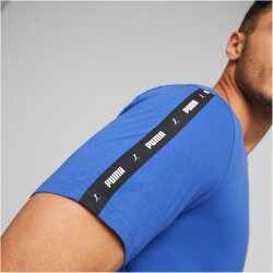 PUMA Ess+ Metallic Tape T-Shirt Herren 92 - royal sapphire M