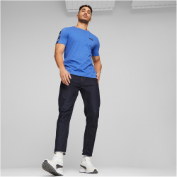 PUMA Ess+ Metallic Tape T-Shirt Herren 92 - royal sapphire XXL